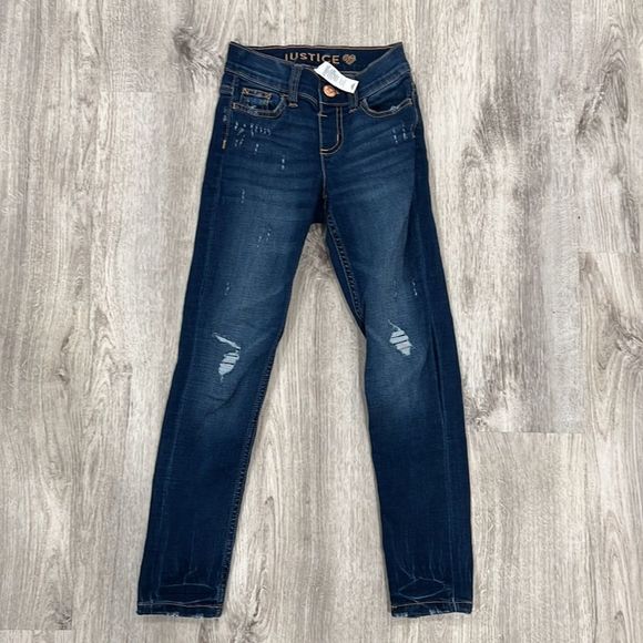 2 pair Justice jeans size 8 slim - Picture 6 of 9